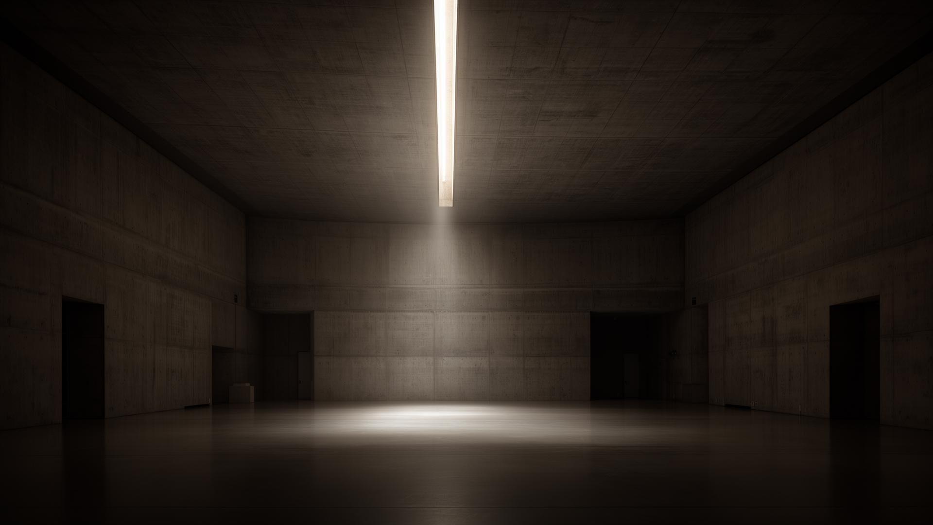 Interior of an illuminated contemporary gallery